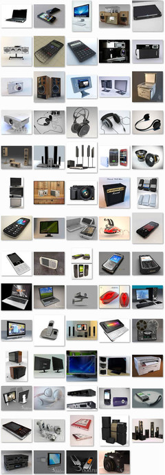 69個各種電子產品模型